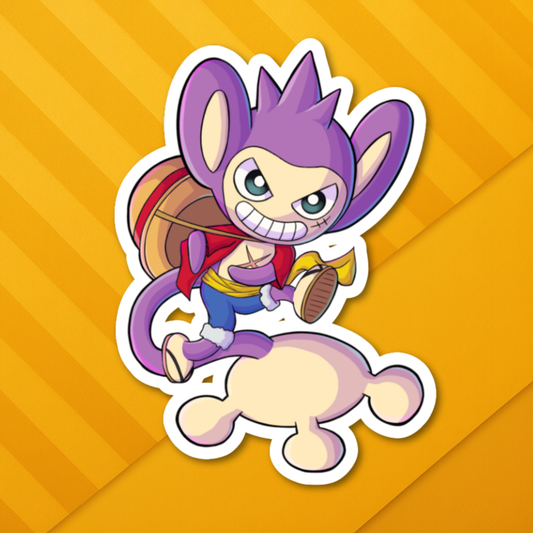 Luffy-Aipom Sticker